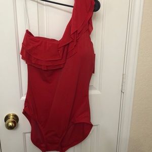 SPANX sexy ruffled bathing suit